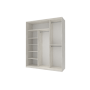 Шкаф купе Doros Сити Лайт Белое дерево 1 ДСП/2 Зеркала 180х60х225 (42002055)