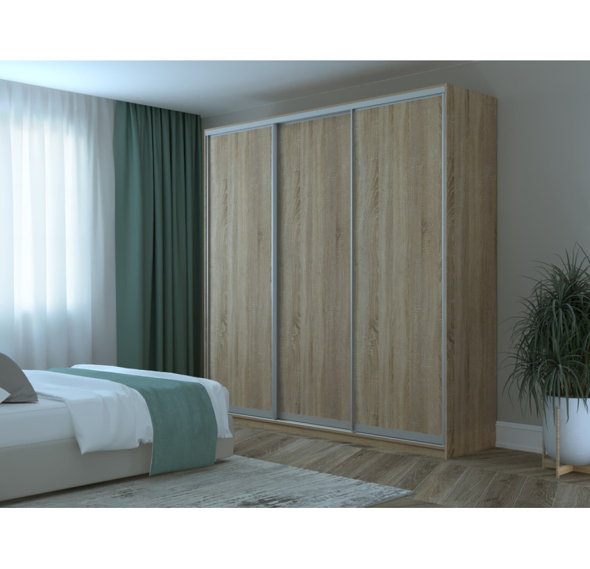 Шкаф купе Doros Сити 24 Дуб Cонома 3 ДСП 238х60х240 (42001003)