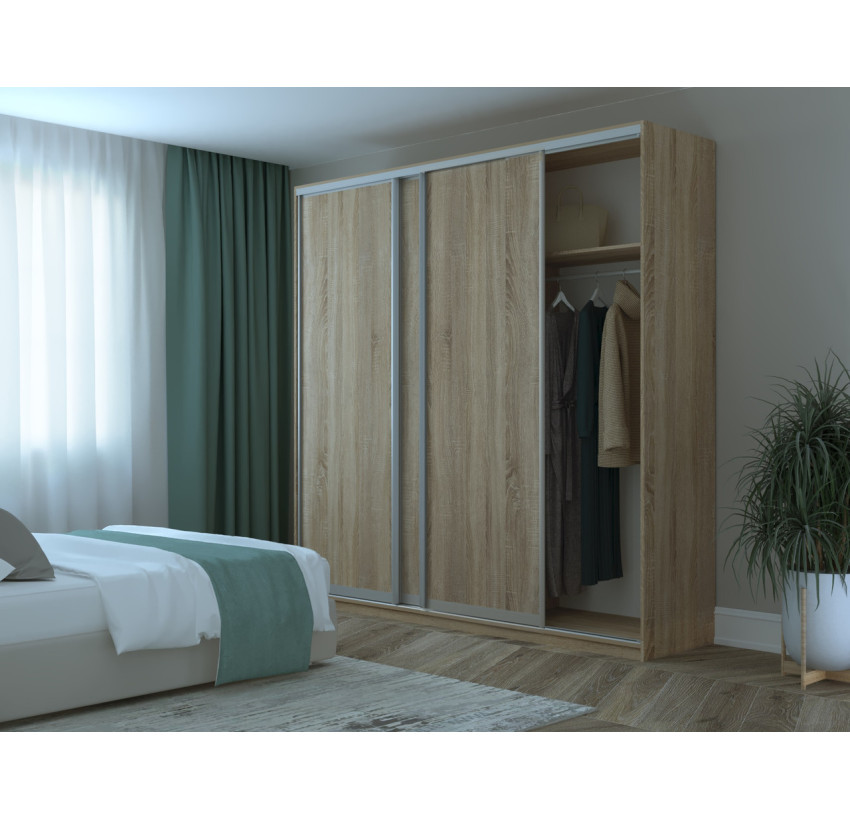 Шкаф купе Doros Сити 24 Дуб Cонома 3 ДСП 238х60х240 (42001003)