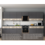 Кухня Лея Doros 3.4 м Графит/Клондайк ДСП 340х60х250 (81000011)