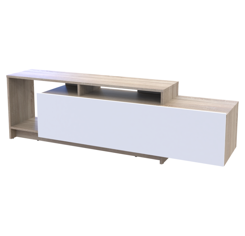 Стенка в гостиную Doros U2 Дуб Сонома Белый ДСП 160х38х48 (41510018)