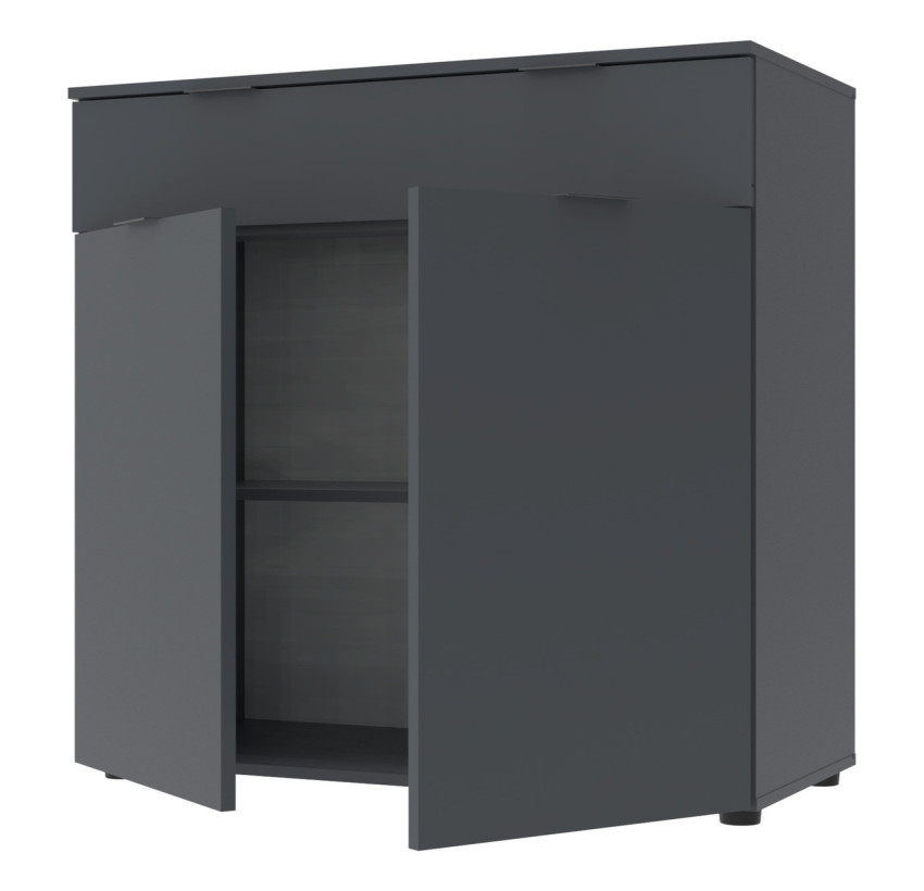 Комод Doros Рон 2 2 фасади 1 шухляда Графіт 80х38х100 (41516004)