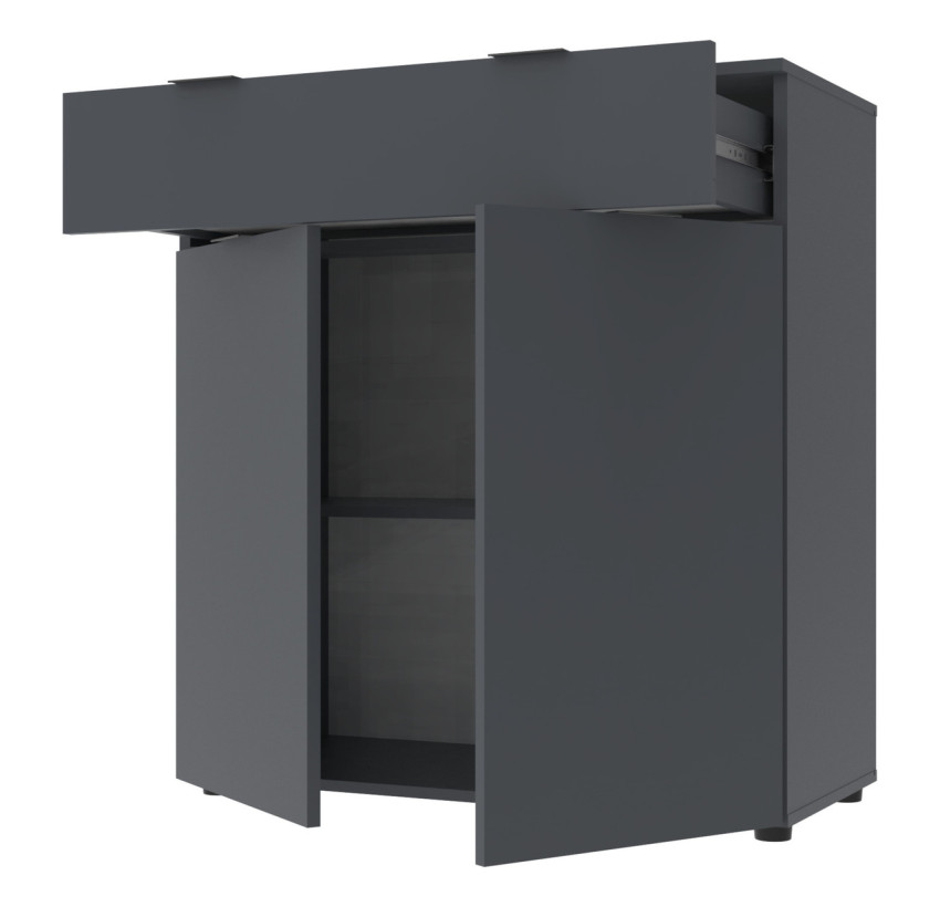 Комод Doros Рон 2 2 фасада 1 ящик Графит 80х38х100 (41516004)