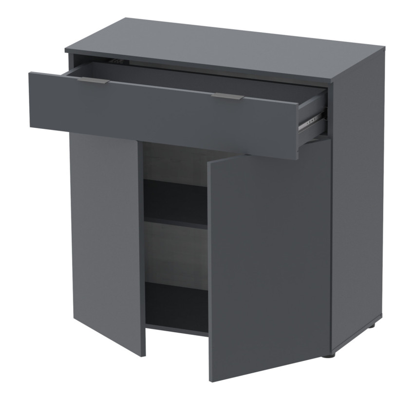 Комод Doros Рон 2 2 фасада 1 ящик Графит 80х38х100 (41516004)