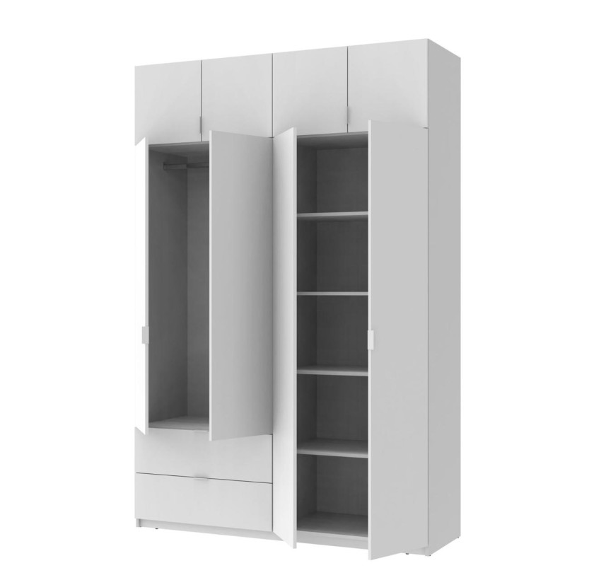 Розпашна Шафа для одягу Doros Лукас Білий 160х50х240 (80737067)