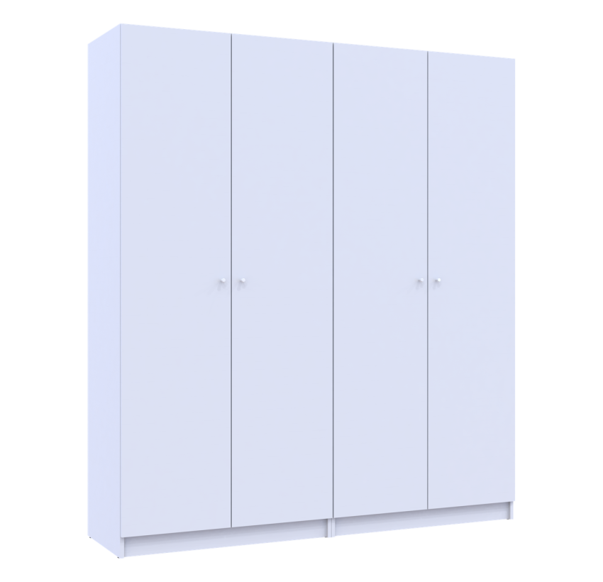 Комплект Doros Промо з полицями Білий 2+2 ДСП 180х48х204 (44900288)
