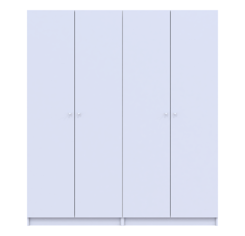 Комплект Doros Промо з полицями Білий 2+2 ДСП 180х48х204 (44900288)