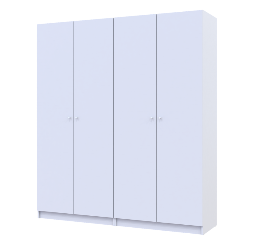 Комплект Doros Промо с полками Белый 2+2 ДСП 180х48х204 (44900288)