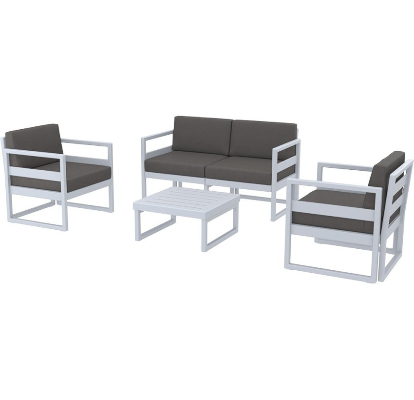 Комплект мебели для террасы Siesta Mykonos Lounge Set Gray Серый