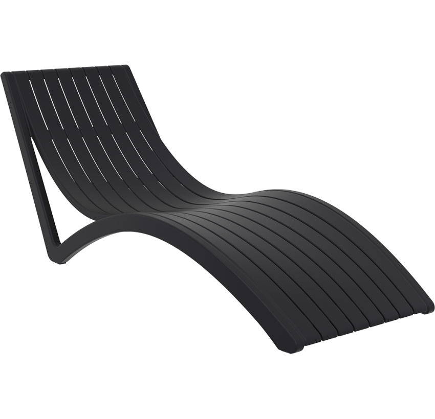 Шезлонг Siesta Slim Black