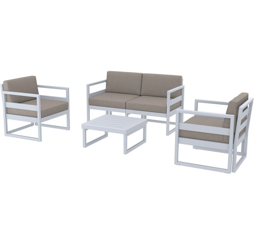 Комплект мебели для террасы Siesta Mykonos Lounge Set Gray Серый