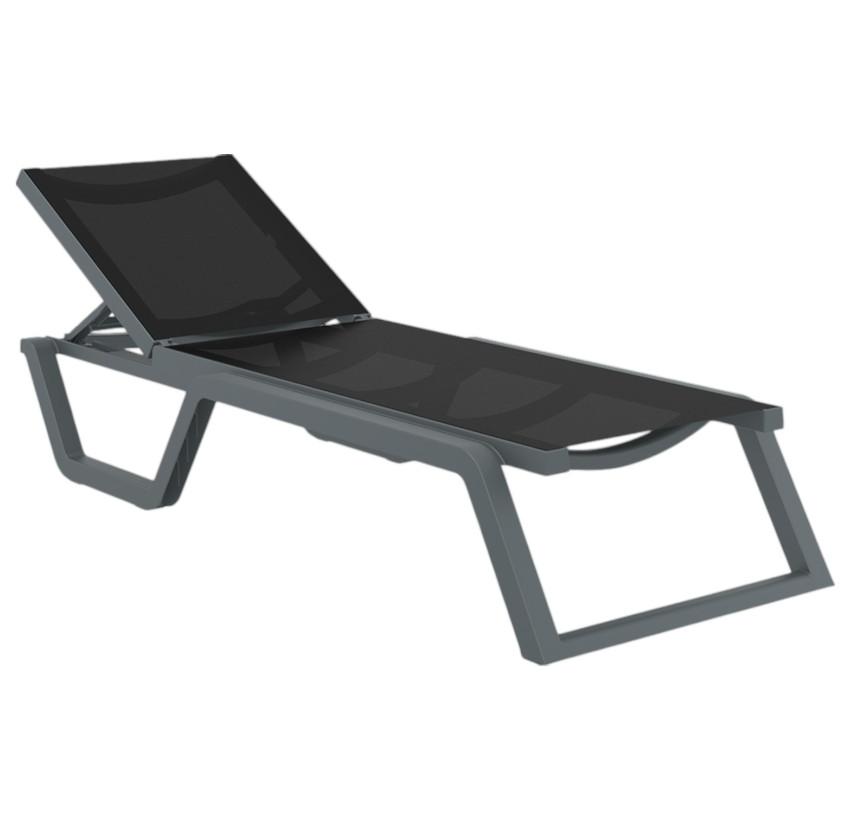 Шезлонг Siesta Rio Dark Grey Black (уцінка)