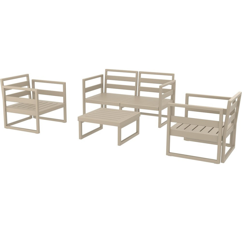 Комплект меблів для тераси Siesta Mykonos Lounge Set Taupe Бежевий