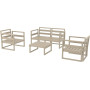 Комплект мебели для террасы Siesta Mykonos Lounge Set Taupe Бежевый