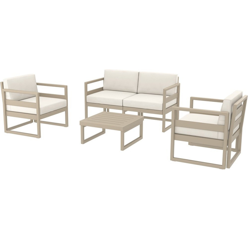 Комплект мебели для террасы Siesta Mykonos Lounge Set Taupe Бежевый