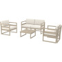 Комплект мебели для террасы Siesta Mykonos Lounge Set Taupe Бежевый
