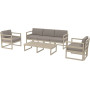 Комплект меблів для тераси Siesta Mykonos Lounge Set XL Taupe Бежевий
