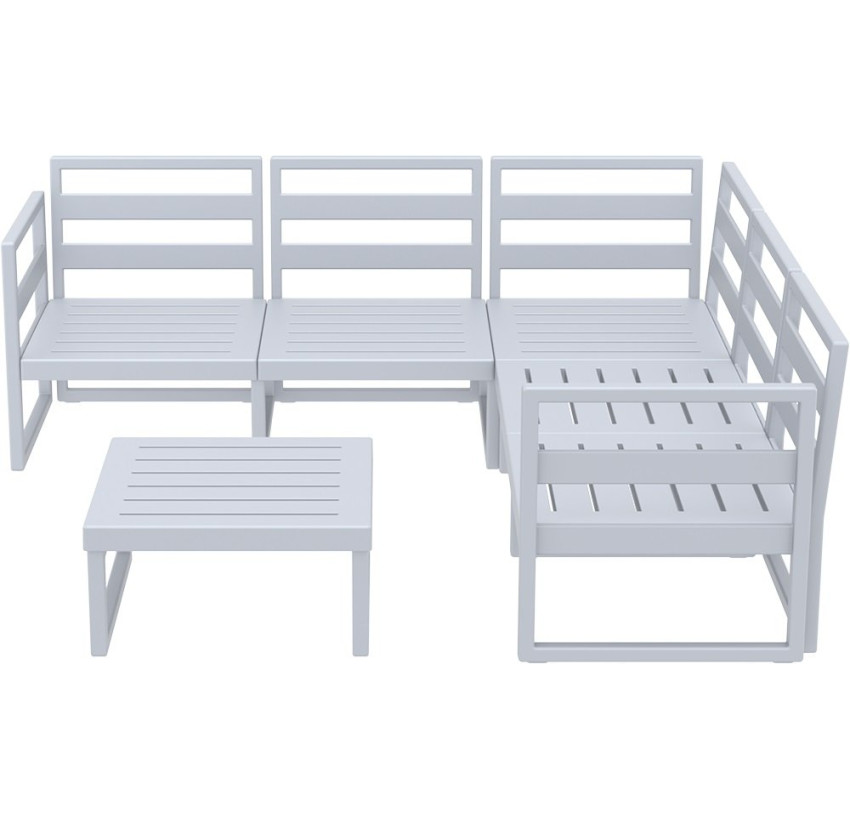 Комплект мебели для террасы Siesta Mykonos Lounge Corner Set Gray Серый