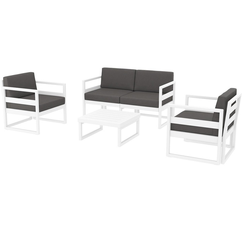 Комплект мебели для террасы Siesta Mykonos Lounge Set White Белый