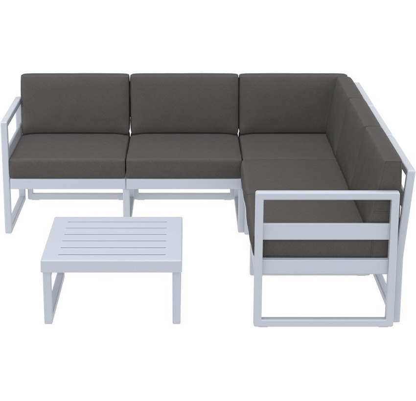 Комплект меблів для тераси Siesta Mykonos Lounge Corner Set Gray Сірий