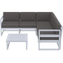 Комплект мебели для террасы Siesta Mykonos Lounge Corner Set Gray Серый