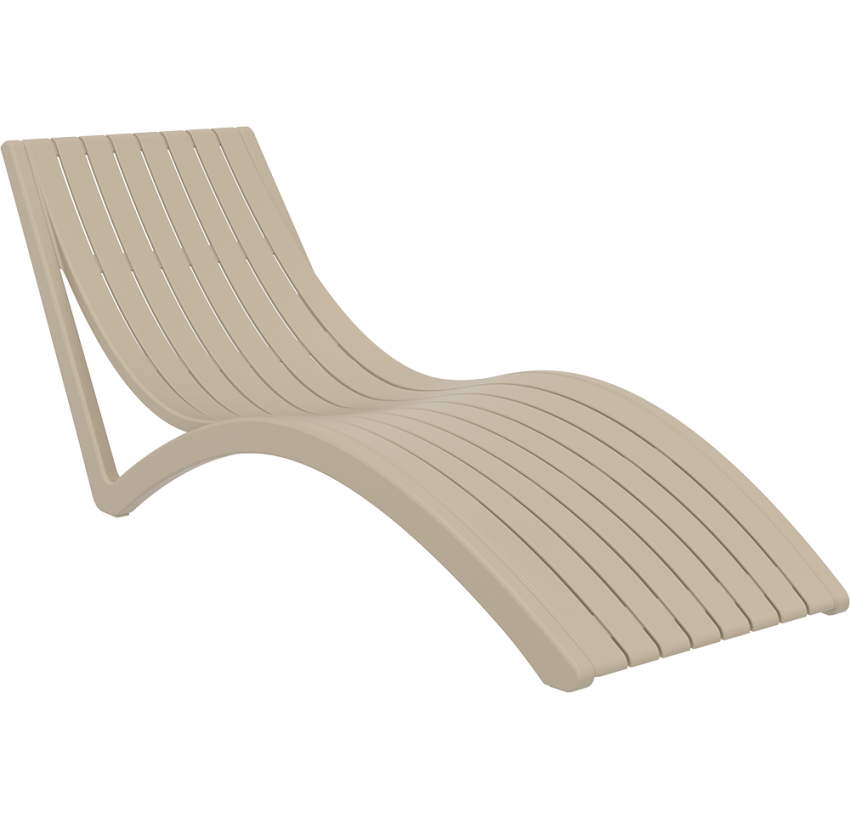 Комплект 2 шезлонга Siesta Slim + Стол Siesta Ocean Side Table - Taupe