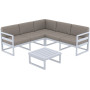 Комплект мебели для террасы Siesta Mykonos Lounge Corner Set Gray Серый