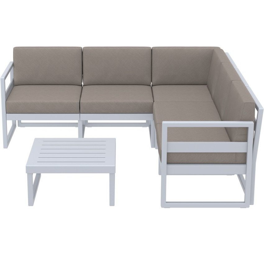Комплект мебели для террасы Siesta Mykonos Lounge Corner Set Gray Серый