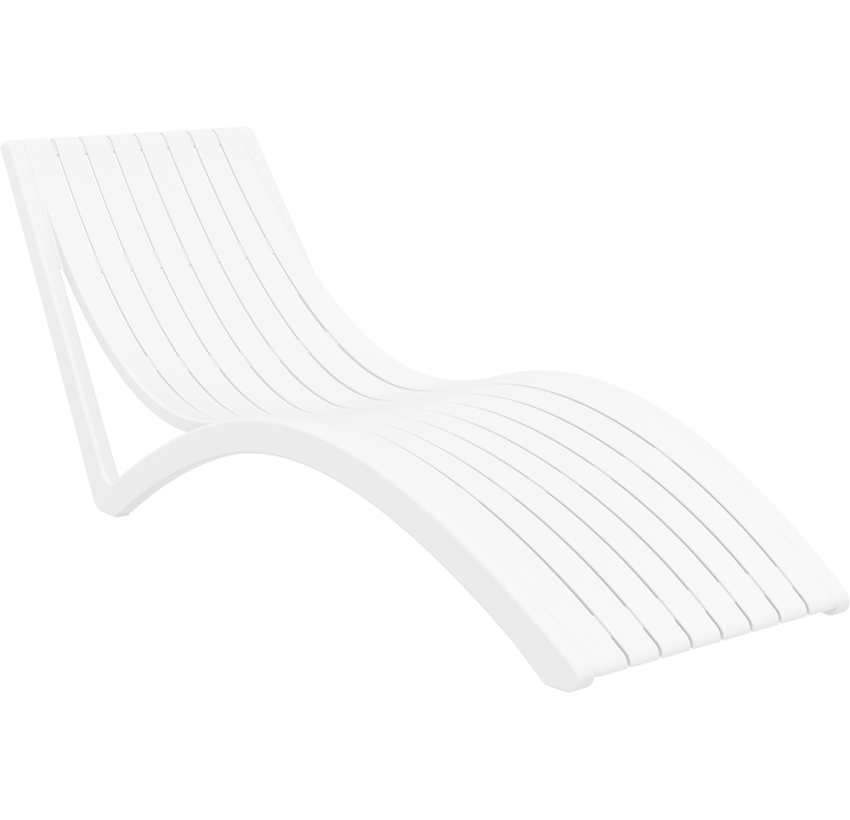 Комплект 2 шезлонга Siesta Slim + Стол Siesta Ocean Side Table - White