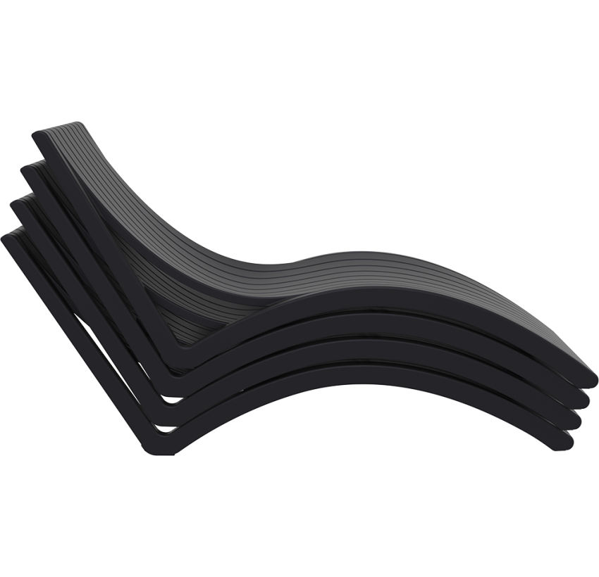 Шезлонг Siesta Slim Black