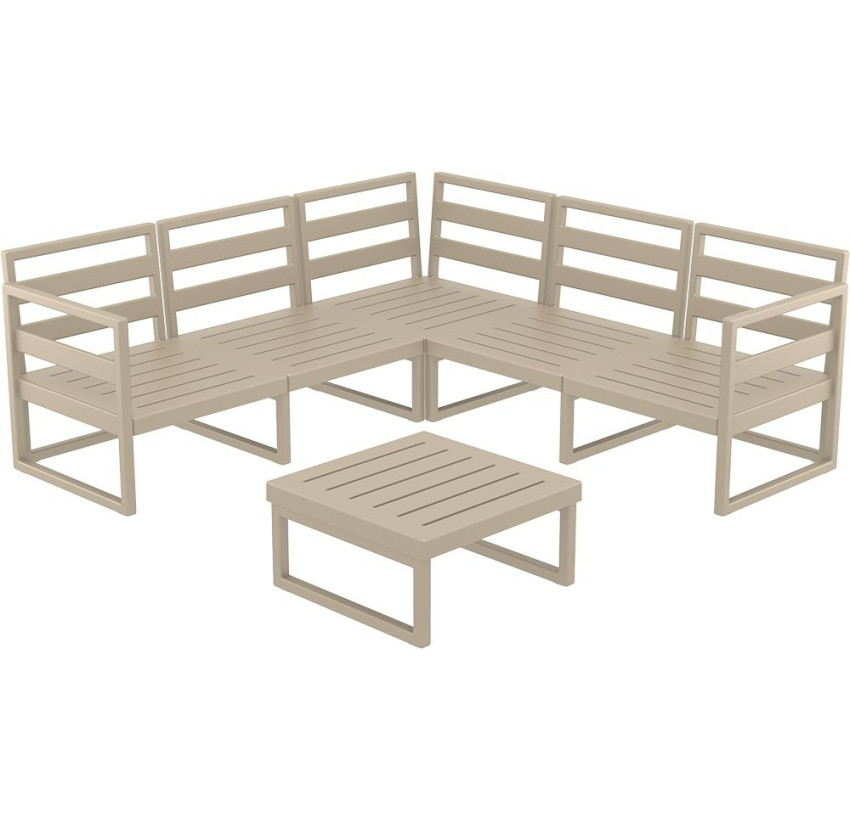 Комплект меблів для тераси Siesta Mykonos Lounge Corner Set Taupe Бежевий