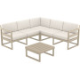 Комплект мебели для террасы Siesta Mykonos Lounge Corner Set Taupe Бежевый