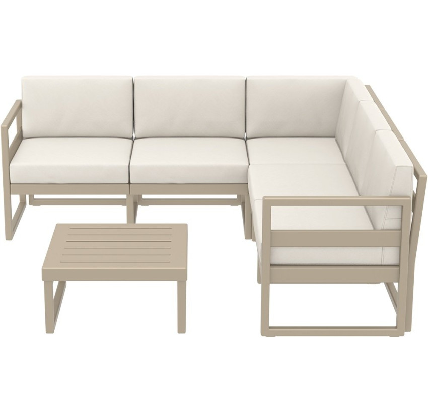 Комплект мебели для террасы Siesta Mykonos Lounge Corner Set Taupe Бежевый
