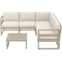 Комплект мебели для террасы Siesta Mykonos Lounge Corner Set Taupe Бежевый