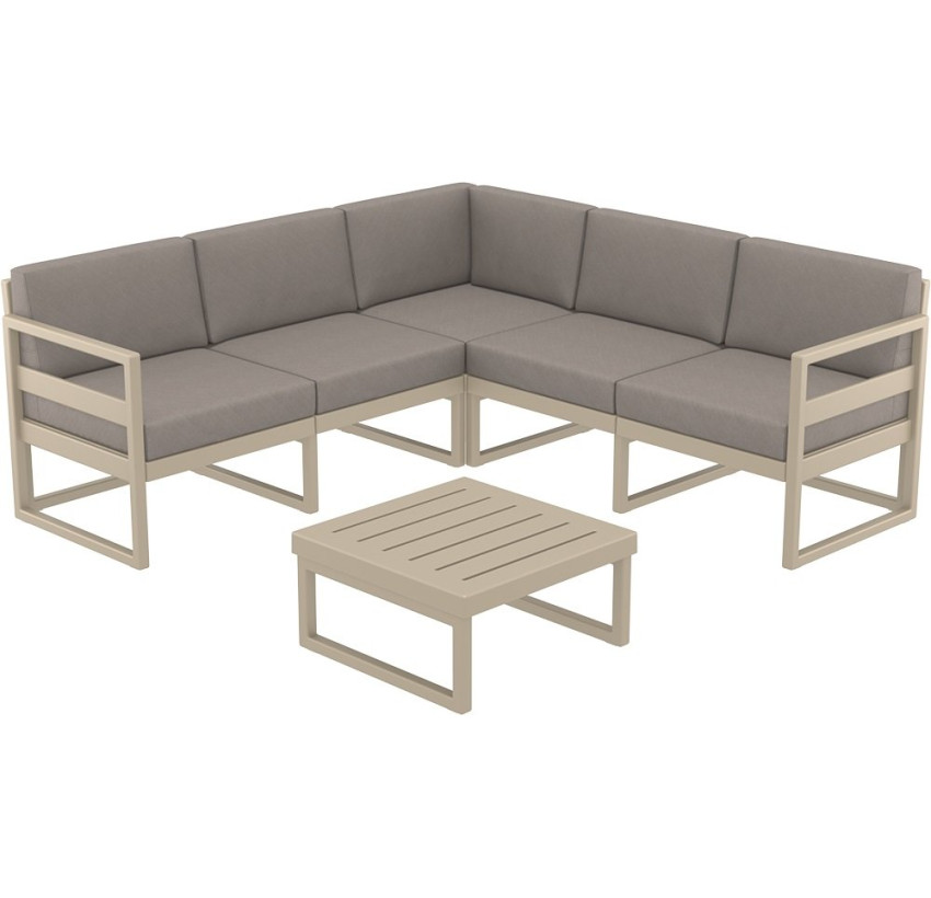 Комплект мебели для террасы Siesta Mykonos Lounge Corner Set Taupe Бежевый