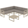 Комплект меблів для тераси Siesta Mykonos Lounge Corner Set Taupe Бежевий