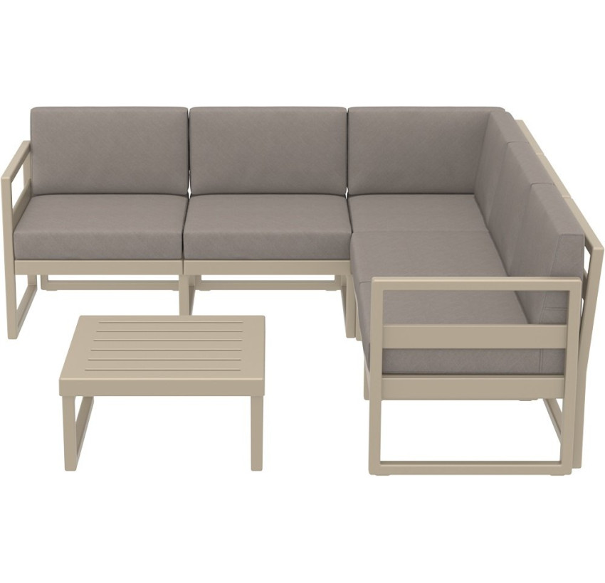 Комплект меблів для тераси Siesta Mykonos Lounge Corner Set Taupe Бежевий