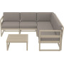 Комплект мебели для террасы Siesta Mykonos Lounge Corner Set Taupe Бежевый