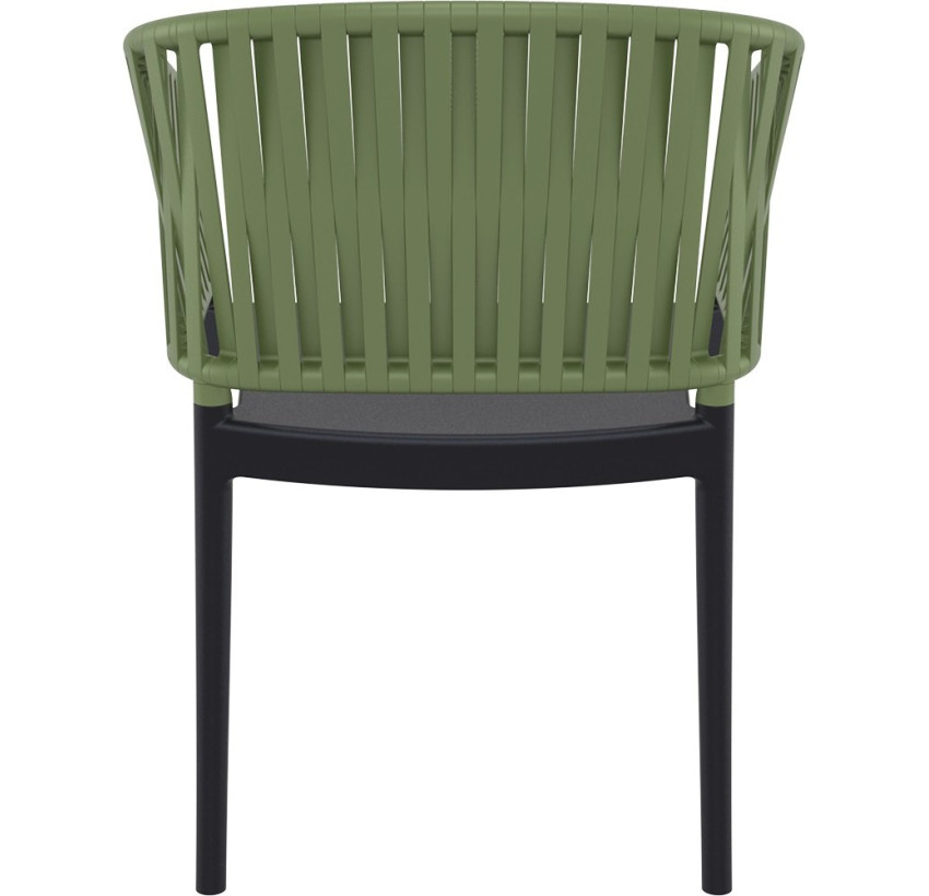 Стул Siesta Portofino Armchair Black Olive Green