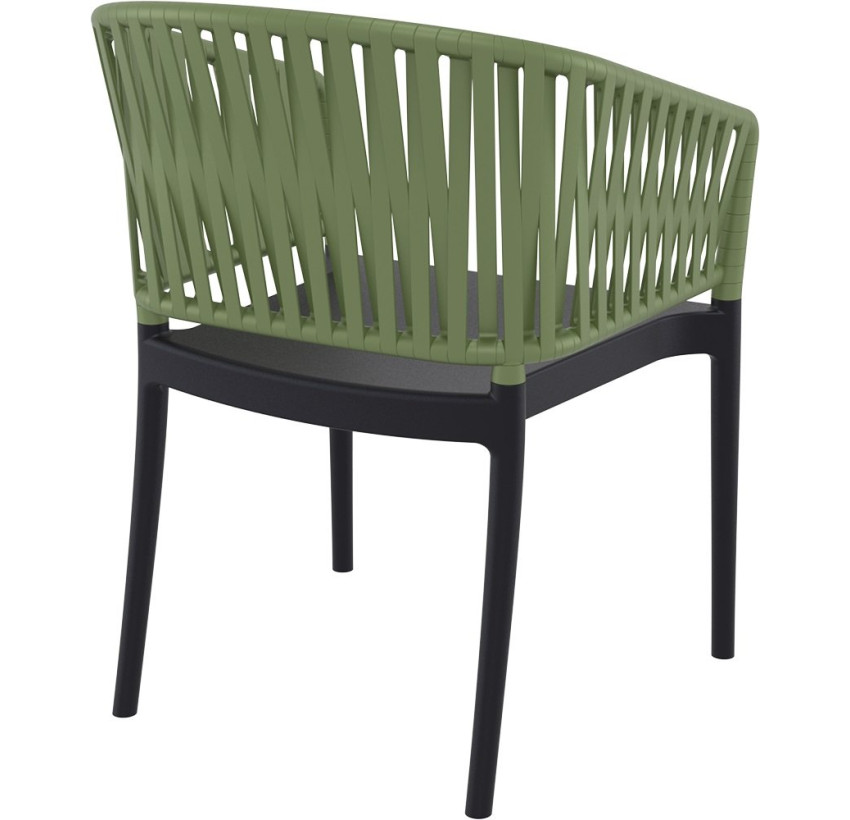 Стілець Siesta Portofino Armchair Black Olive Green