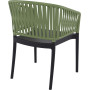 Стул Siesta Portofino Armchair Black Olive Green