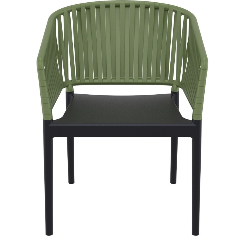 Стул Siesta Portofino Armchair Black Olive Green