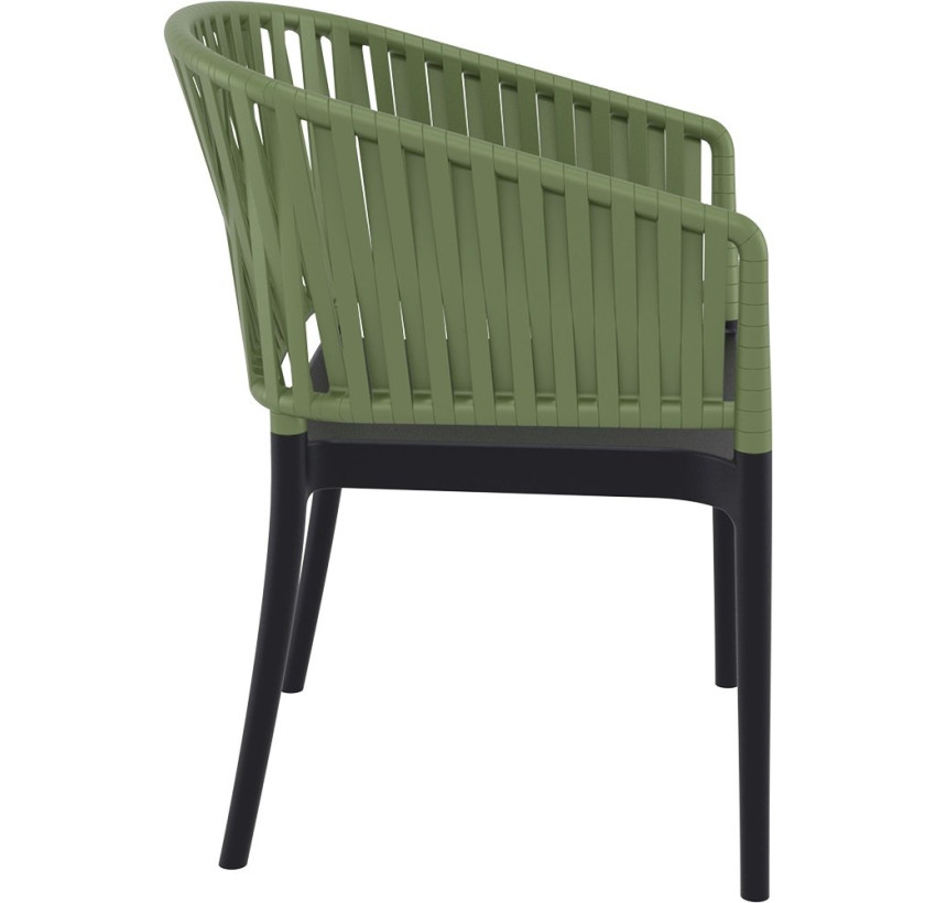 Стул Siesta Portofino Armchair Black Olive Green