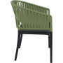 Стул Siesta Portofino Armchair Black Olive Green