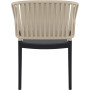 Стул Siesta Portofino Armchair Black Taupe