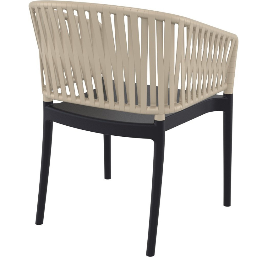Стул Siesta Portofino Armchair Black Taupe