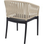 Стул Siesta Portofino Armchair Black Taupe