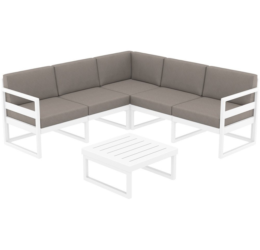 Комплект меблів для тераси Siesta Mykonos Lounge Corner Set White Білий