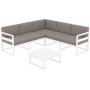 Комплект меблів для тераси Siesta Mykonos Lounge Corner Set White Білий