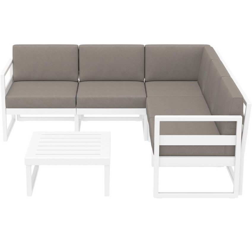 Комплект меблів для тераси Siesta Mykonos Lounge Corner Set White Білий